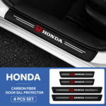 Premium Carbon Fiber Car Door Sill Protector (4 Pcs Set) - Image 4